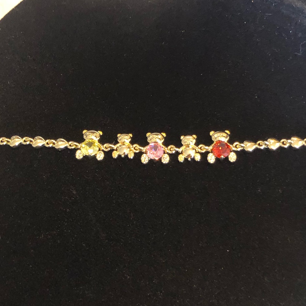 Gold Tone Multi-Color Crystal Bracelet